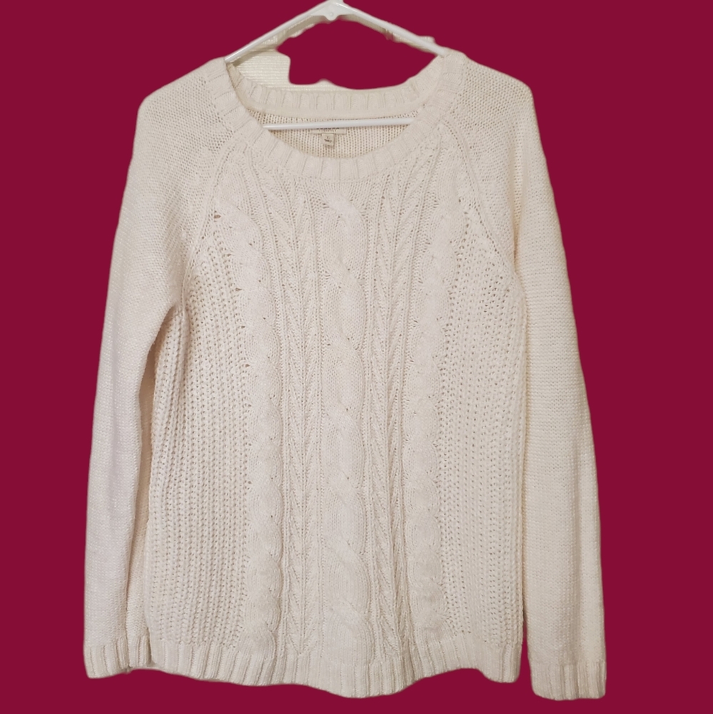 Women's size large Sonoma cream knit sweater